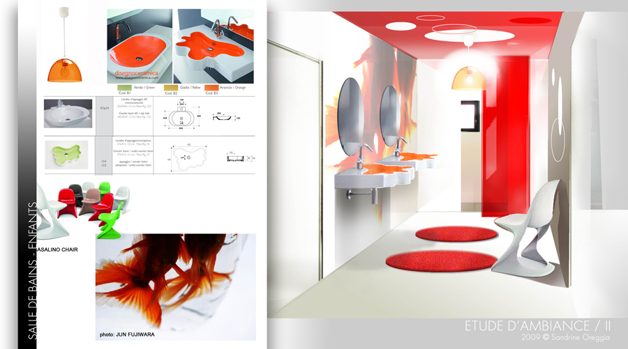 sdb rouge et blanche